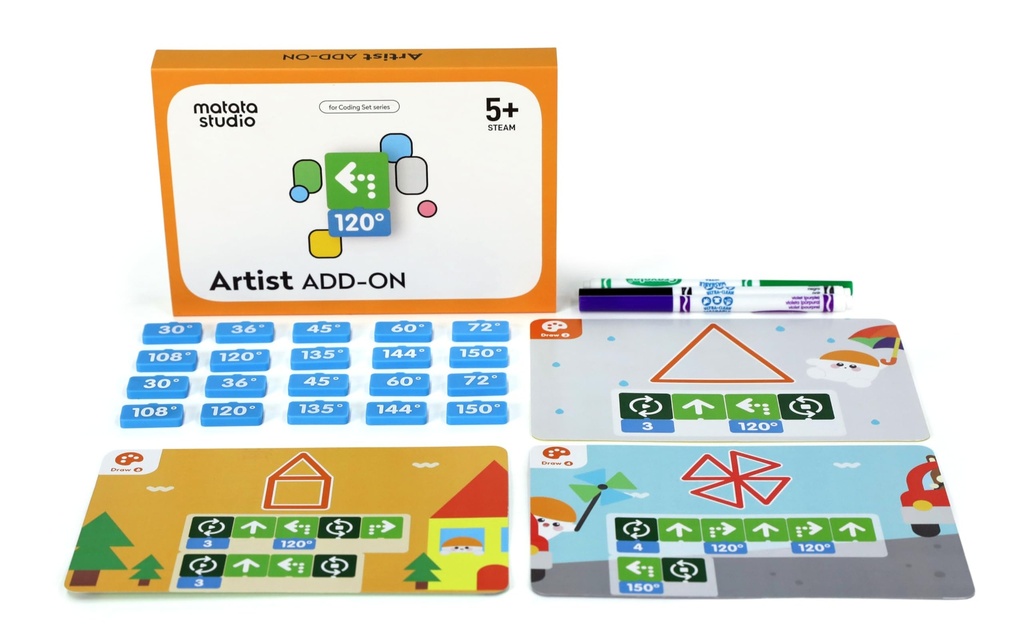 MatataStudio Artist Extension Coding Set for Programmable Robots for Children from 4 years