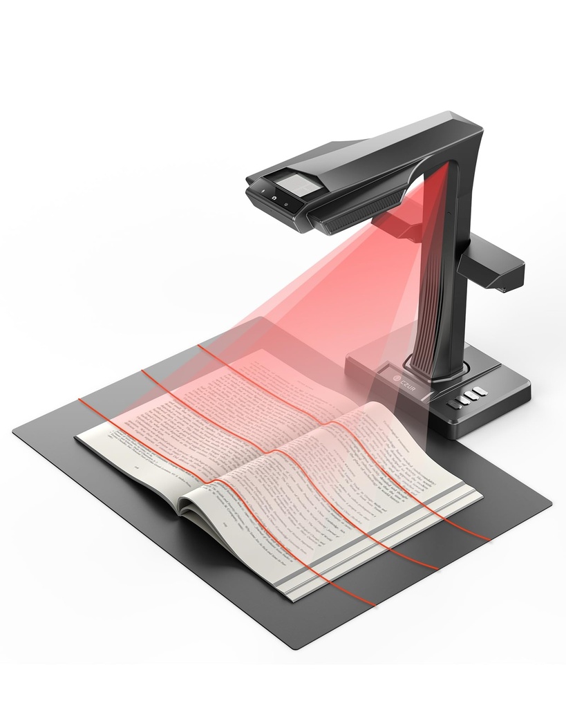 CZUR ET Max Document Scanner, Professional Book Scanner with 38MP UHD Cam, 410 DPI, Laser A