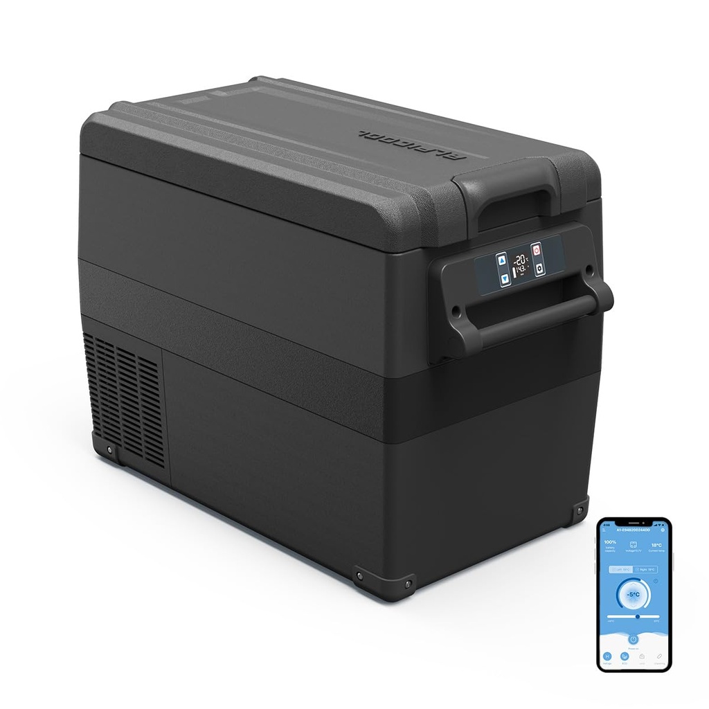 Alpicool NCF45 45L Compressor Car Refrigerator, DC 12v Portable Camping Fridge Freezer