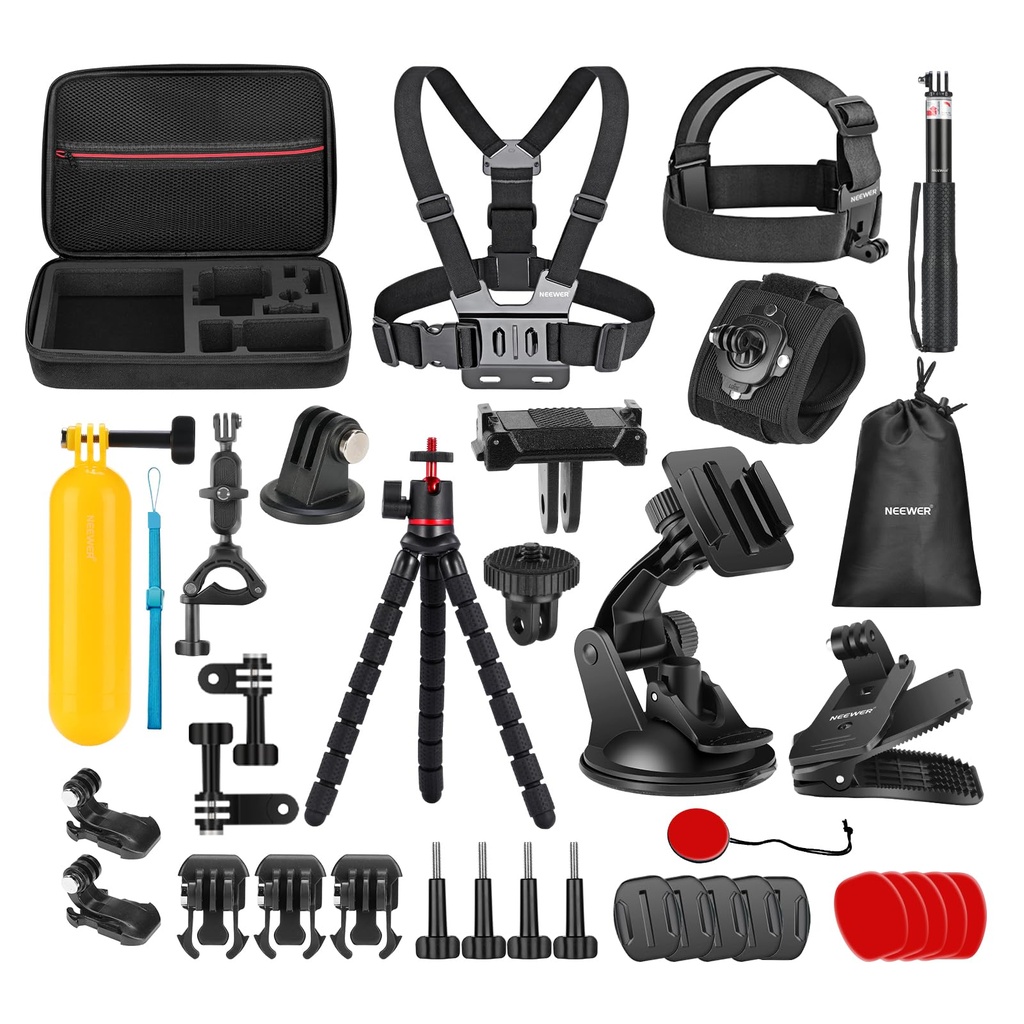 NEEWER 35 in 1 Action Camera Pro Accessories Kit Compatible with DJI Osmo Action 5 Pro 4 3
