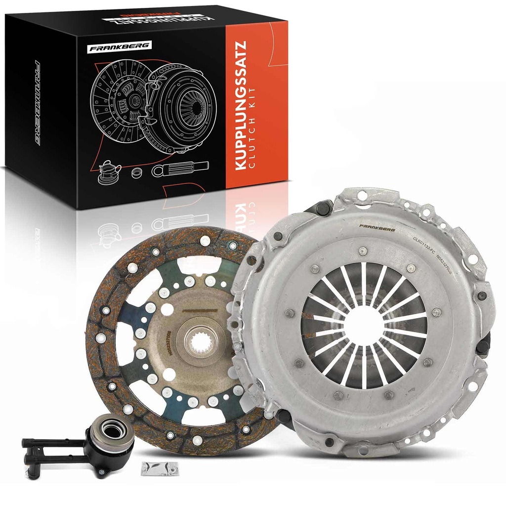 Frankberg Clutch Kit Flywheel and Clutch with Central release bearing Compatible with Fiest