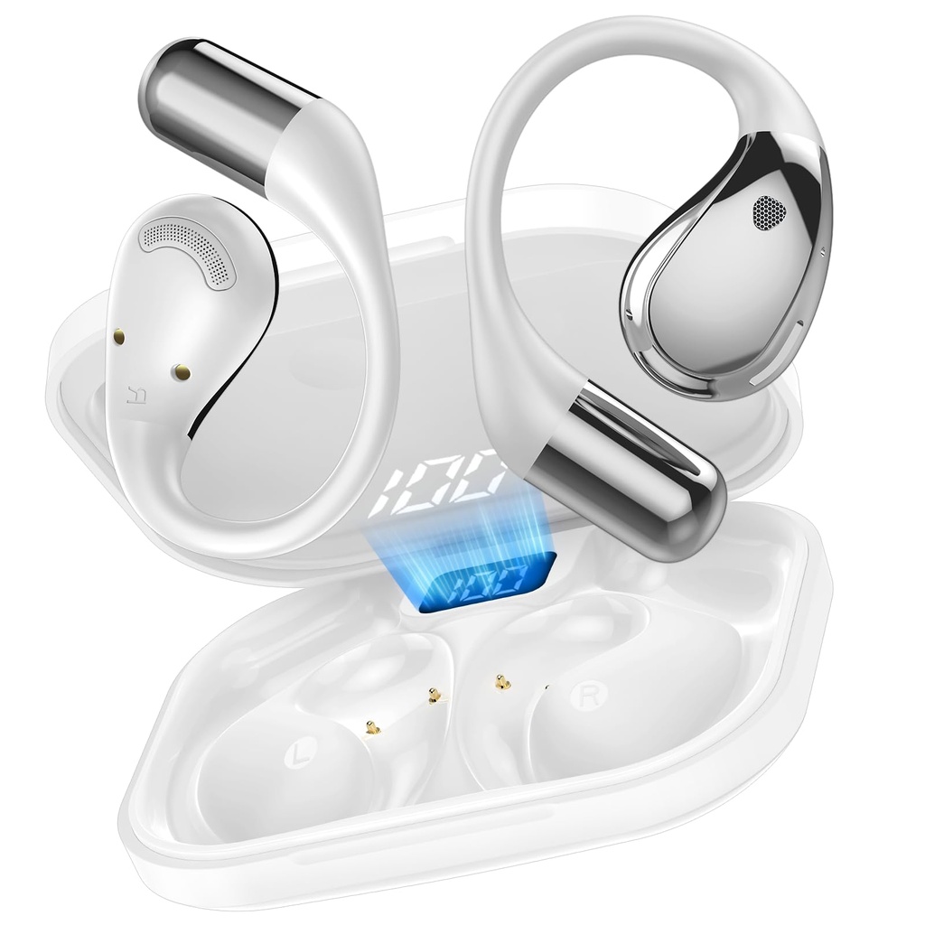Conyat Open-Ear Headphones, Bluetooth 6.0 Wireless Earbuds Powerful Sound, 40H Open Ear Ear