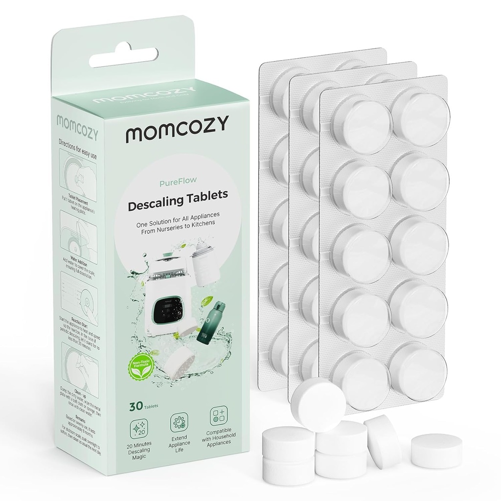 Momcozy Official Descaling Tablets for KleanPal Pro Bottle Washer, 30 Count