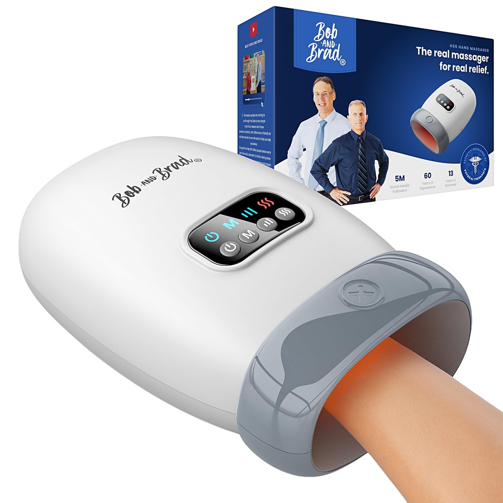 BOB AND BRAD H60 Hand Massager with Heat and Compression for Arthritis